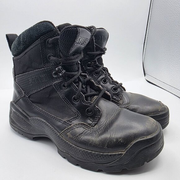 5.11 Tactical ATAC 2.0 6" Side Zip Boot Womens Size 6 Black Casual Walking Work - Picture 1 of 13
